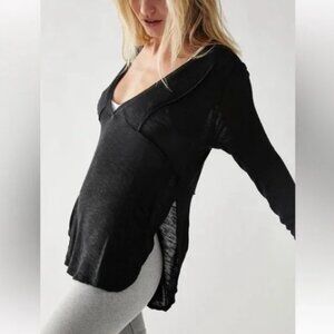 NWOT Free People Laying Low long sleeve top